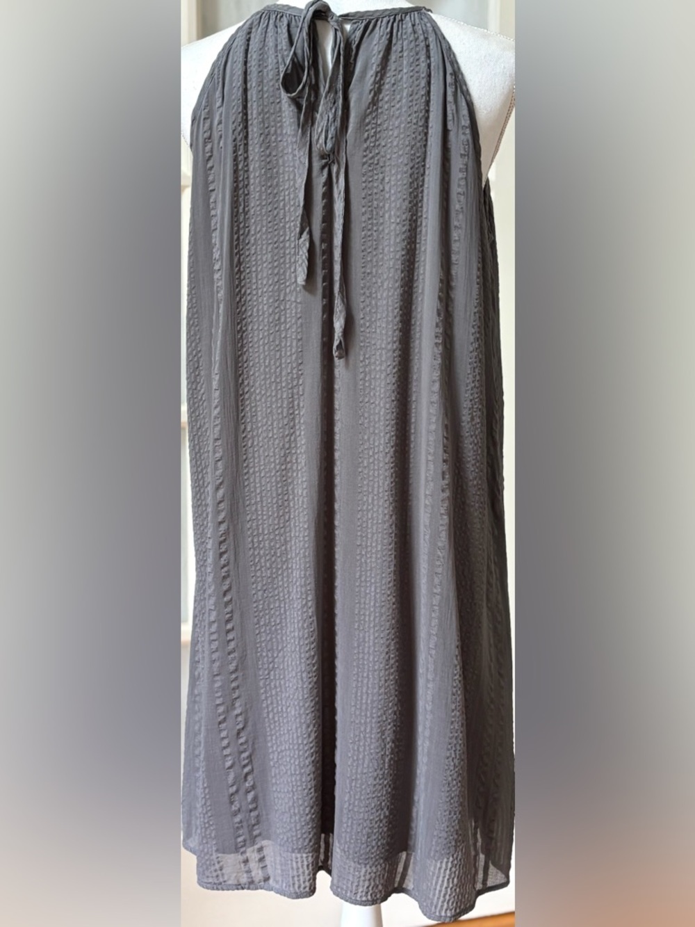 Cloth & Stone Anthropologie Gray Tencel Swing Halter Dress - Picture 5 of 8
